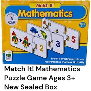 Match It! Mathematics Puzzle Set Game Math Learning Cards Complete Set Sealed